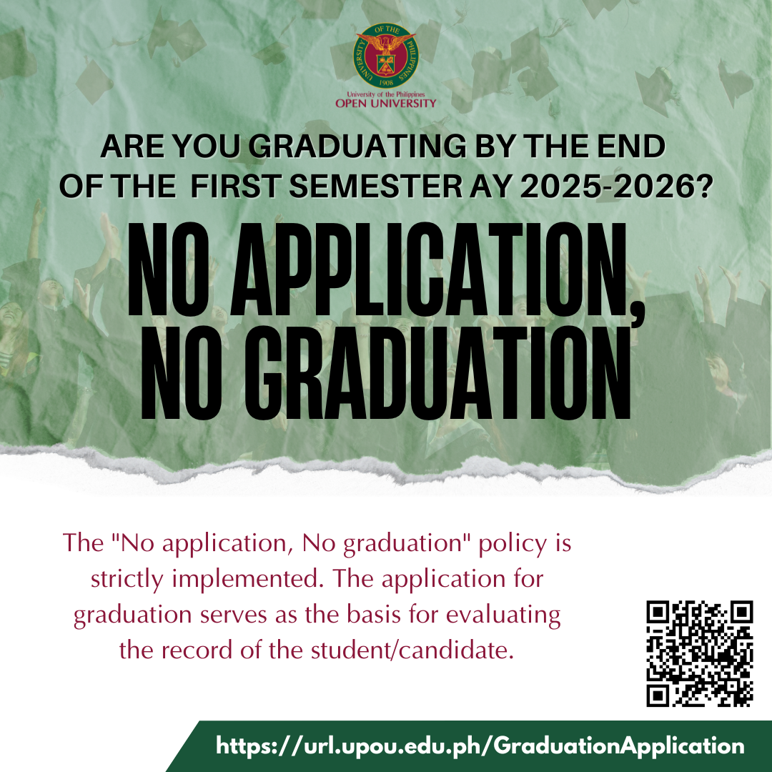 UPOU No Application No Graduation