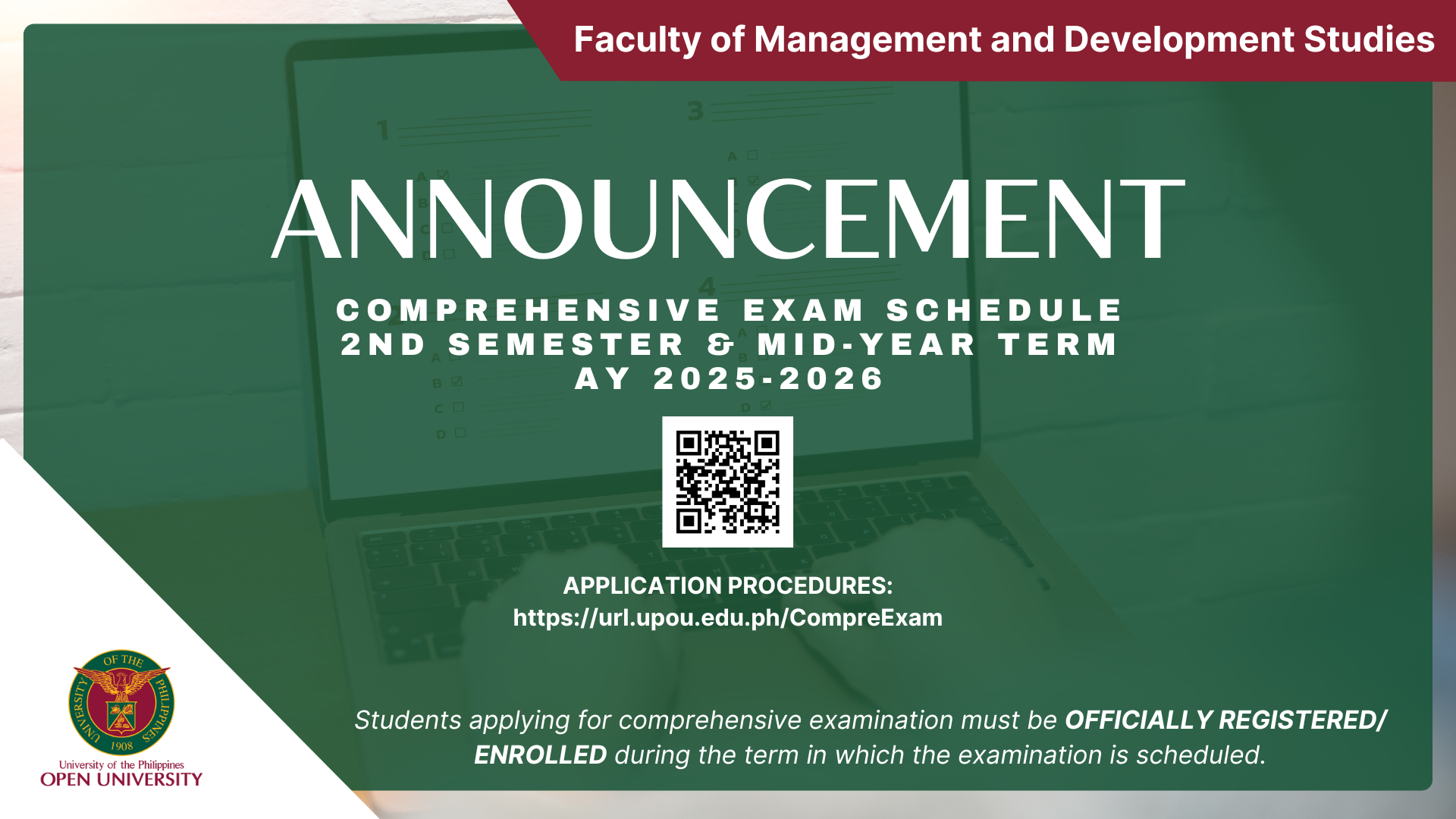 Comprehensive Exam Announcement (1)